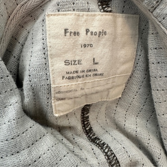 Free People Gray Zip Hoodie Size L - Picture 10 of 15